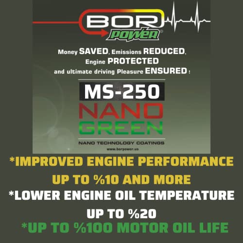 Borpower Nanogreen Ms-250 Oil Additive Motor Interior Coating & Ball Bearing Effect The Reduction Of Friction,Wear & Corrosion In The Enginefor Passanger Cars 250 Ml #TOP3