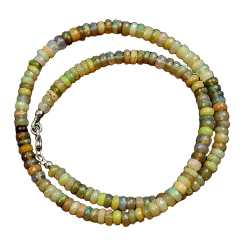 Collier de perles d'opale naturelle d'Éthiopie contre le stress en pierres curatives