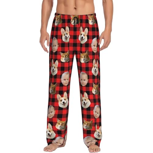 Personalized Pajama Pants Unisex Custom Funny Pajamas Pants With Photo Text Personalized Gifts for Christmas, Birthday