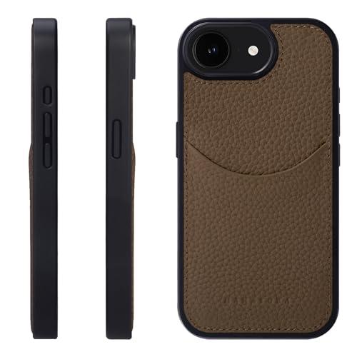 HANATORA for iPhone 17e 16e �P�[�X �{�v �ϏՌ� �X�}�z�P�[�X �X�}�z �R�[�h�z���_�[ �t�� �V�������N�J�[�t���U�[ �M�t�g �}�O�l�b�g�Ȃ� �g�[�v CPG-16e-Taupe