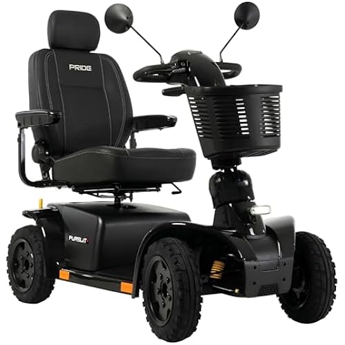 Pride Mobility Pursuit 2 Scooter - Comfort Mobility for Adults, 400 Lbs Weight Capacity, 100 Ah Battery, Black, 18"x18" Seat Size - SC7132