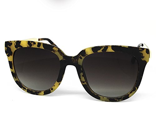 6714 Premium Oversize Womens Mens Mirror Funky Retro Fashion Candy Sunglasses (METAL ARM, YELLOW)3