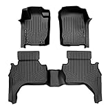 SMARTLINER Custom Fit Floor Mats 2 Row Liner Set for 2014-2018 Mitsubishi L200