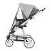 reer ShineSafe Bite 3in1: Sonnenschutz, Insektenschutz und Schlummertuch, universelles Zubehör für Kinderwagen und Buggys, grau, 84131