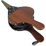 TJ.MOREE Fireplace Bellows Indoor 15.5'x 6.9' Wood Fire Blower with Hanging Strap, Metal Nozzle, Great Tool for Fireplace, Fire Pit, Wood Stove, BBQ, Outdoor Camping - Brown