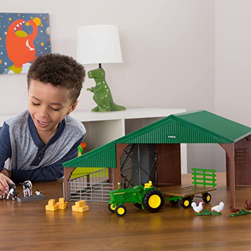 JOHN DEERE Bauernhof-Bauset Traktor, Bauernhof-Spielzeug für Kinder Traktor-Spielzeug zum Sammeln, Traktor-Spielzeug kompatibel mit Bauernhoftieren – Bild 3