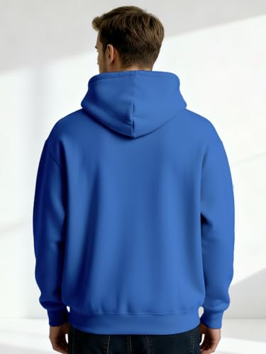 Image of Nobero Heavy Duty Oversized Solid Hoodie for Men | Hoodies for Men | Oversized Fit | Solid Colour | Thick Fleece Fabric | Drawstring Hood