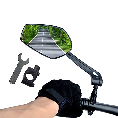 Rétroviseur vélo, Rétroviseur Trottinette électrique, Rétroviseur vélo électrique Universelle Haute Qualité Réglable 360°, Retroviseurs Velo de Guidon, pour VTT, Trotinette Electrique (Gauche) Cover