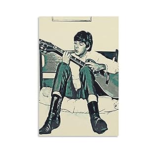 jiandan Paul Mccartney Poster sur toile et décoration murale moderne pour chambre familiale, 20 × 30 cm - Les Beatles, Paul McCartney, John Lennon, RIngo Starr, George Harrison
