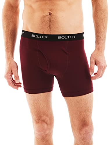 Bolter Men's 5-Pack Boxer Briefs Cotton Spandex Stretch (X-Large, Winter) #TOP2
