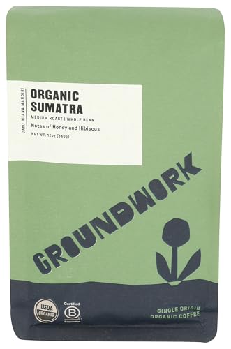 Groundwork Organic Sumatra Whole Bean Coffee 12 oz