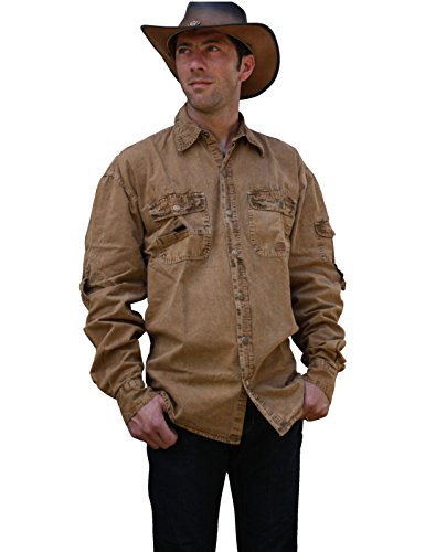 Scippis - Camicia Cowra, Marrone, 3XL