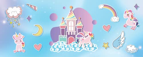 Tapis de Baignoire Antidérapant, Tapis de Douche 100 * 40 cm, Tapis de Baignoire Licorne, Tapis de Bain Anti Glisse avec Ventouse Matériel de PVC pour Enfants Cover