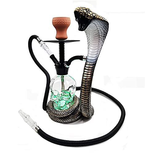 BGSFF Shisha-Set mit Lichtern, Shisha-Shisha-Komplettset Cobra-Form Shisha Einfach zu zerlegen und zu reinigen
