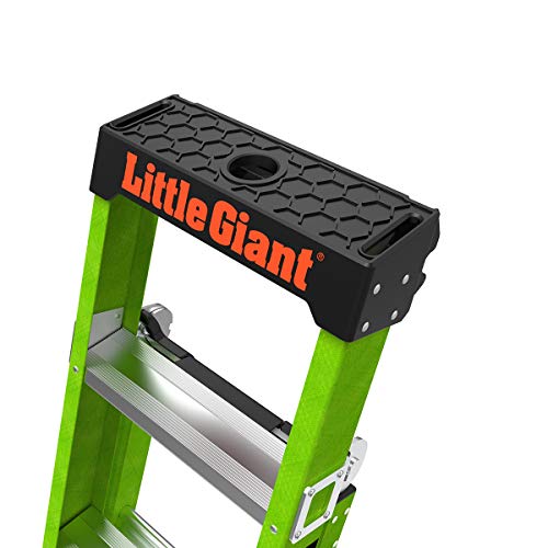 Little Giant Ladders, King Kombo, Professional, 6 Ft. A Frame, 10 Ft. Extension, Single Hinge, Fiberglass, Type 1AA, 375 lbs Weight Rating, (13906-001)