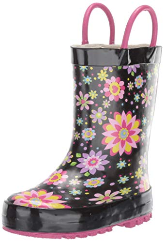 Image of Western Chief Kids Ladybug Rain Boot(Toddler /Little Kid /Big Kid) | Built for outdoor play, pull-on loops for self-dressing, comfort EVA insole, rubber traction outsole, toddler to big kid size