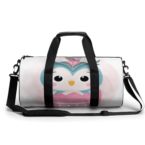 Gym sac de sport motif hibou - Sac de voyage week-end léger pour éviter les valises lourdes