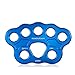 Kqcibz 1 PCS 8 Holes Outdoor Rigging Plate 45KN Rock Climbing Mountaineering Anchor Point Connector Gear Rigging Plate Blue