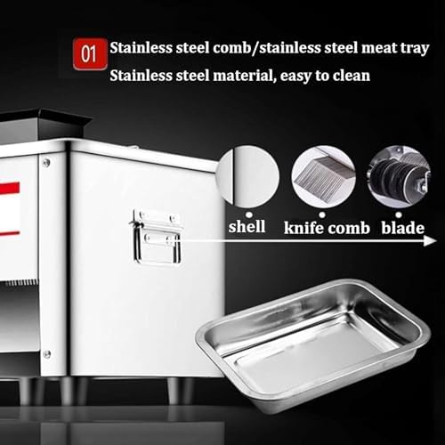 Heavy-Duty Automatic Meat Cutter Machine - Efficient Slicing & Cubing for Restaurants, Stainless Steel Blade, Commercial Food Prep, Easy Operation, High Performance
