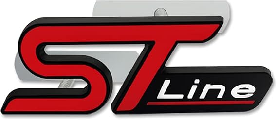 شعار السيارة المعدنية ST Line شبكة أمامية للجسم الجذع الديكور ST ملصق لصائق (Grille)