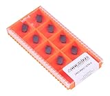 Accusize Industrial Tools GTN-2 PVD Coated Self-Lock Carbide Cut-Off Inserts, 0 Deg., Cutting Stainless Steel, 10 Piece Set, 6803-6002x10