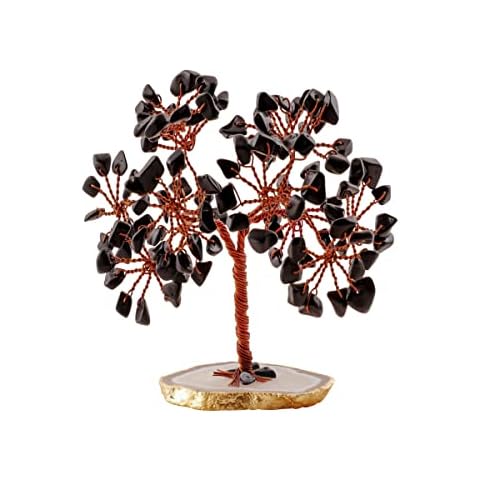 YATHABI Black Tourmaline Crystal Money Tree Cover