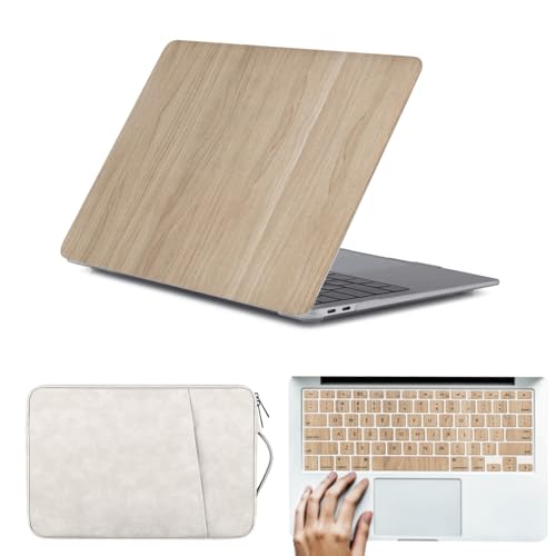 Funda MacBook Air 11 diseño veteado de madera para estudiantes y profesionales