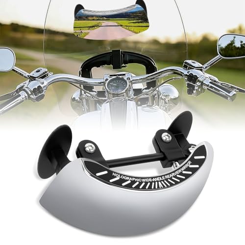 GUAIMI Motorcycle Mirrors 180 Degree Wide-angle Safety Rear View Mirror Blind Spot Side Mirror for Motorcycle, ATV/UTVs, Scooters, Cars, Aircrafts, Boats