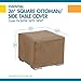 Duck Covers Essential Water-Resistant 26 Inch Square Patio Ottoman/Side Table Cover, Outdoor Ottoman Cover