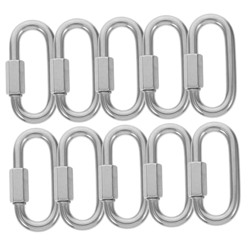 GLEAVI Confezione Da 10 Connettori Per Catena Di Sicurezza in Acciaio Inossidabile Con Filettatura D Per La Riparazione Della Catena Della Bicicletta