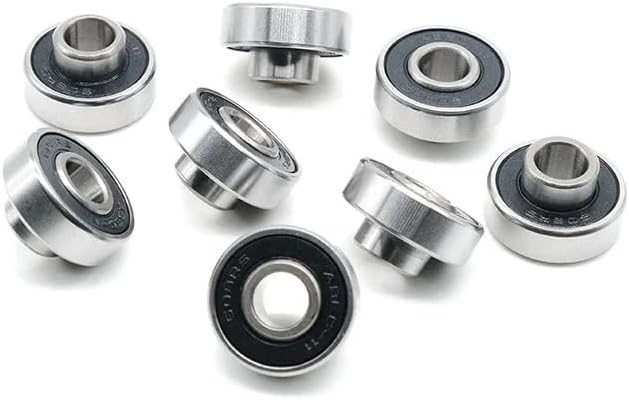 8PCS Skateboard Bearing 608RS 8x22x7mm Abec9 Integrated Spacer Longboard Bearing 608 Dance Board Double Rocker Board Bearings