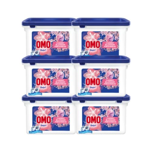 OMO 3in1 Laundry Capsules Cherry Blossom Freshness 90 Capsules Removes 99 Types of Stains 4x Fragrance