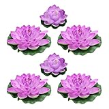 Flottabilité et ancrage faciles : chaque fleur contient un petit anneau intégré permettant de l’attacher avec une ficelle, offrant ainsi une grande flexibilité de placement et garantissant qu’elle reste exactement où vous le souhaitez dans votre composition aquatique, votre décoration de bassin fleuri ou vos nénuphars artificiels