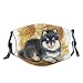 Produktbild MUYIXUAN Gesichtsbedeckung,Gezeichnete Skizze Pomeranian Spitz Beauty Puppy Pet Nette Farbtiere Wildlife,Sturmhaube Wiederverwendbare Winddichte Anti-Staub-Mund Bandanas Halsmanschette mit 2 Filtern