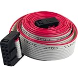 risingsaplings 2 sztuk 3.3FT 10 pinów płaski kabel taśmowy IDC kable 2.54mm krok 2 wiersz 1 metr żeński do żeńskiego złącze szare