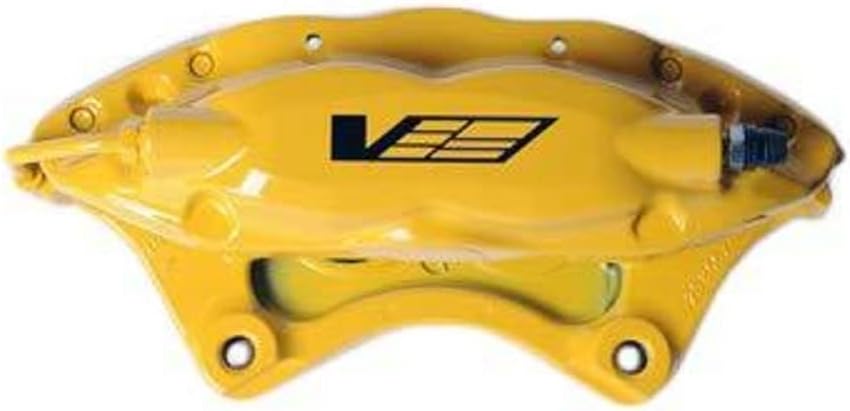 GM Genuine Parts 172-2523 (20982644) Yellow Rear Driver Side Disc Brake Caliper Assembly with Cadillac V Logo