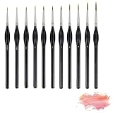 Matériau de qualité supérieure : la poignée de la brosse est fabriquée en bois de qualité supérieure + aluminium + laine de nylon. La tête de la brosse est douce et flexible, assez robuste pour ne pas se plier ou se casser facilement sous pression, soigneusement taillée.