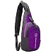 Shoulder Backpack, Casual Cross Body Bag Outdoor Sling Bag Chest Pack with Adjustable Shoulder Strap for Cycling Hiking Camping Travel and Men Women (Purple)