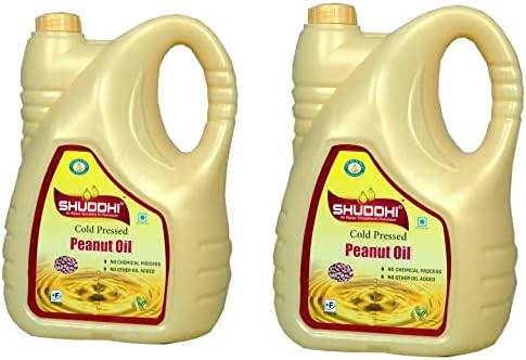 Shuddhi A+ cold pressed(kachi ghaani) groundnut(Peanut) oil 5+5 liter can