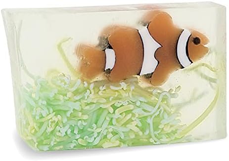 Primal Elements Glycerin Bar Soap | Helps All Skin Types, Sensitive, Oily & Dry Skin | NO PARABENS, VEGAN, GLUTEN FREE, 100% VEGETABLE BASE - (Clownfish, 1-Pack)