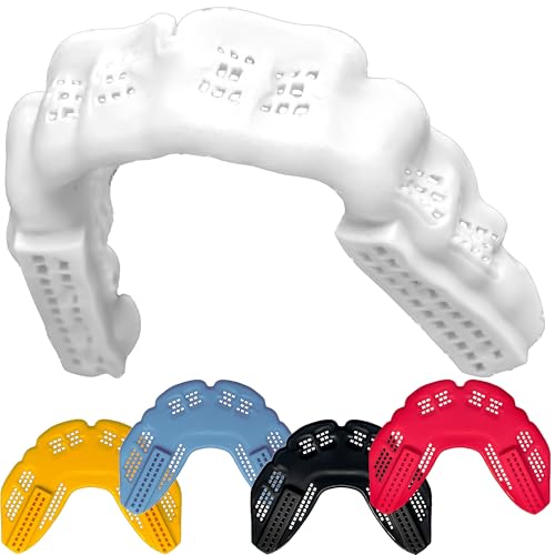 Bulletproof Braces Mouthguard – World’s Thinnest & Strongest Sports Mouth Guard for Braces! Basketball Football Lacrosse Wrestling Hockey Rugby BJJ MMA Boxing Mouthpiece – Adult Youth & Kids by Bulletproof Mouthguards - Used condition - US$22.71