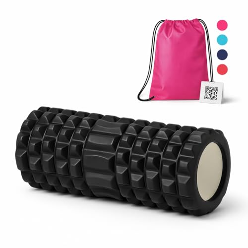 Rodillo de Espuma de Alta Densidad para Masaje Muscular de Espalda y Piernas - Masajeador Corporal para Alivio del Dolor y Autocuidado en casa | Naya