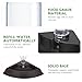 POPETPOP Reptile Water Feeder : Triangle Reptile Water Dish Plastic Automatic Feeder for Turtle Gecko Lizard, 7.66X7.07X9.82inch (Black)