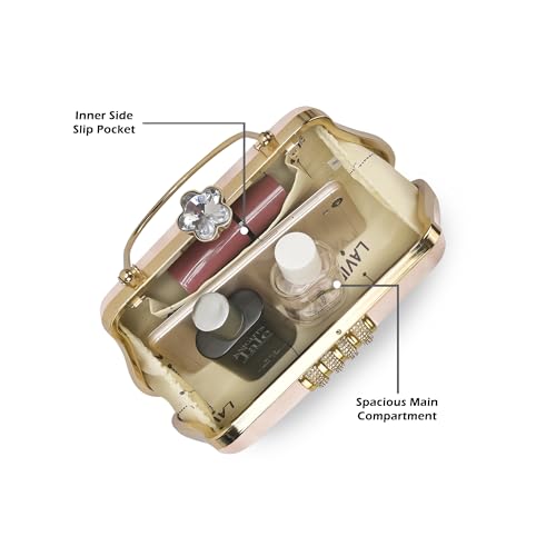 Image of Lavie Signature Women's Lynn Handle Frame Clutch | Ladies Purse | Gift For Women