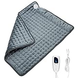 Heating Pad-Electric Heating Pads for Back,Neck,Abdomen,Moist Heated Pad for Shoulder,Knee,Hot Pad for Arms and Legs,Dry&Moist Heat & Auto Shut Off(Silver Gray, 20''×24'')