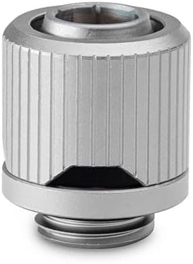 EKWB EK-Quantum Torque STC-10/13 Compression Fitting for Soft Tubing, 10/13mm (3/8" ID, 1/2" OD), Satin Titanium, 6-Pack