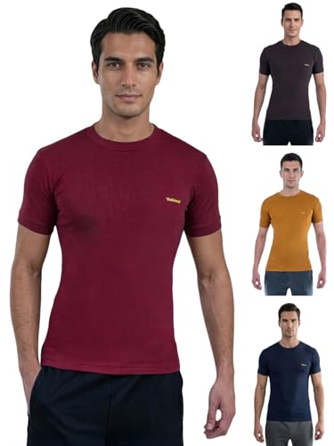 Image of Lux Cozi Men's Cotton Vest (Pack of 4) (Color & Prints May Vary)