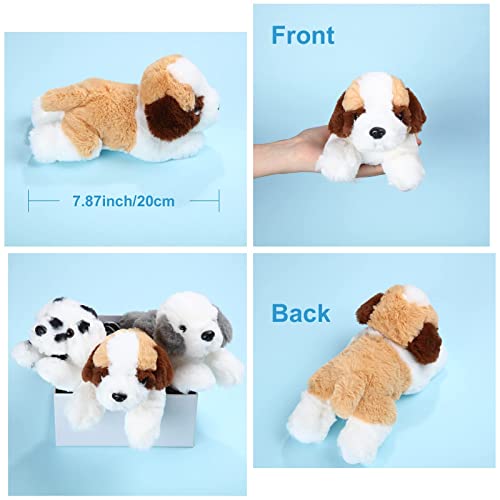 3 Pcs 7.87 Inches Dog Stuffed Animal Plush Dog Puppy Soft Plush Dog Pillow Toy Fluffy Puppy Set For Girls Kids Dog Theme Party Favor Birthday Baby Room Home Decor (St. Bernard, Shepherd, Spotted Dog) #TOP1