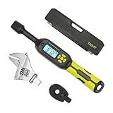 TAGVIT 3/8 Torque Wrench Digital ±2% Accuracy Digital Inch Pound Torque Wrench 3/8 Drive Ratchet with Buzzer LED Flash Track Mode
