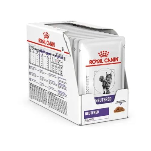 ROYAL CANIN Veterinary Health Nutrition Expert Adult Neutered Balance Wet Cat Food with Thin Slices in Gravy - 48 x 85g Pouches